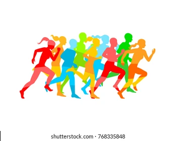man woman running set silhouettes 260nw 768335848 (1)